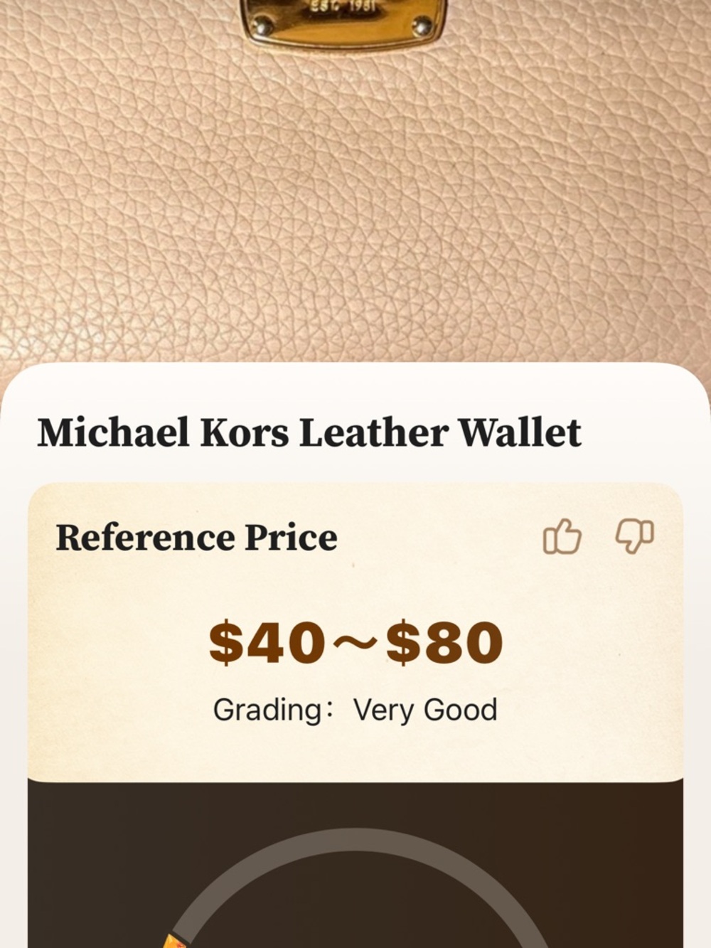 Michael Kors Pebbled Leather Wallet in Taupe - Picture 14 of 14